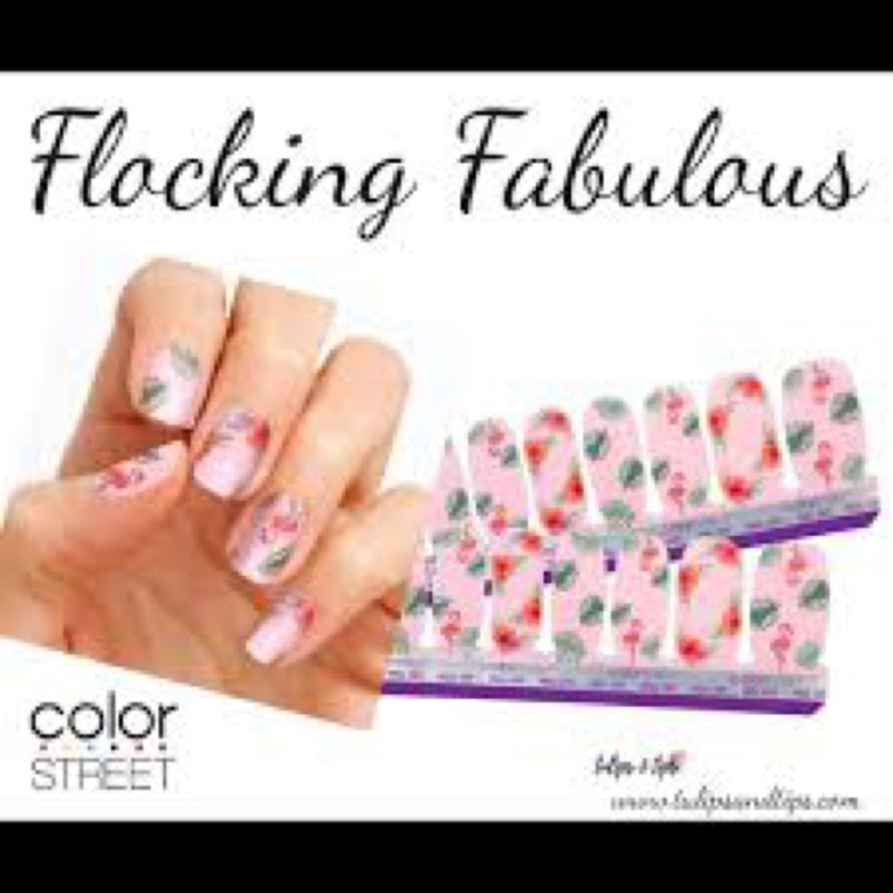 Flocking fabulous color street nail strips, retired